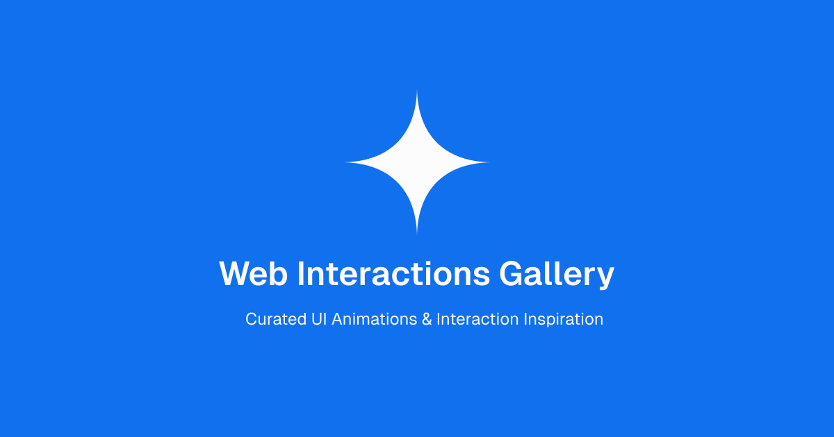 Web Animations & UI Interactions Gallery